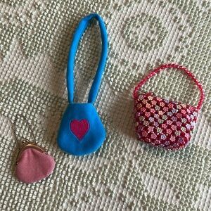 Miniature Doll Purses:  3 Total
